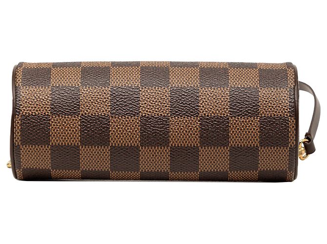Louis Vuitton Brown Damier Ebene Papillon Pochette Marrone - vista 3
