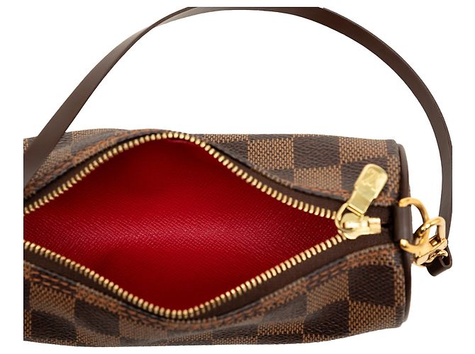 Louis Vuitton Brown Damier Ebene Papillon Pochette Marrone - vista 4
