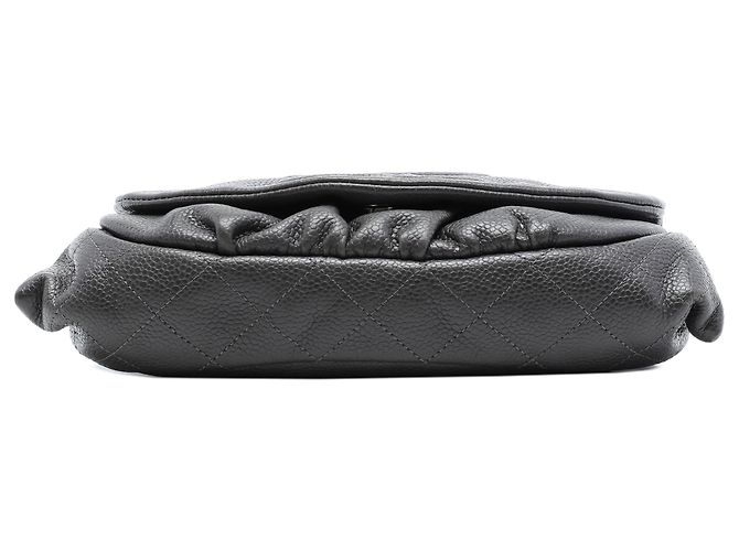 Chanel Gray CC Caviar Half Moon Wallet on Chain Marrone Grigio antracite - vista 3
