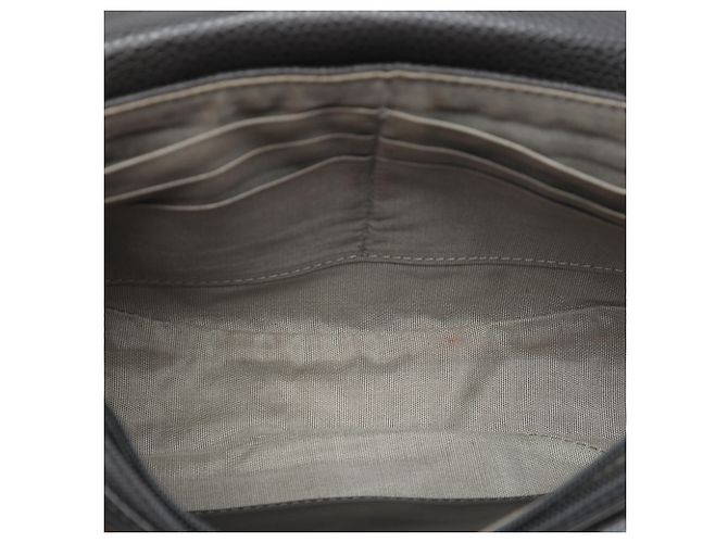 Chanel Gray CC Caviar Half Moon Wallet on Chain Marrone Grigio antracite - vista 4