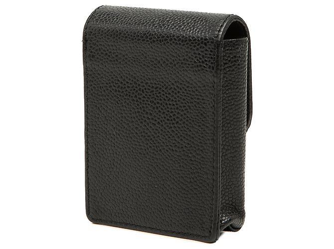 Pitillera Chanel Black CC Caviar Negro - vista 2