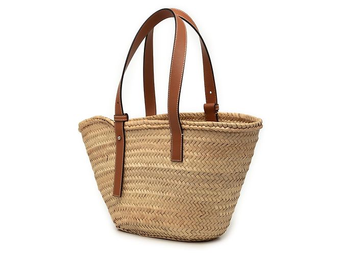 LOEWE Small Raffia Anagram Basket Tote in Beige - Ansicht 2