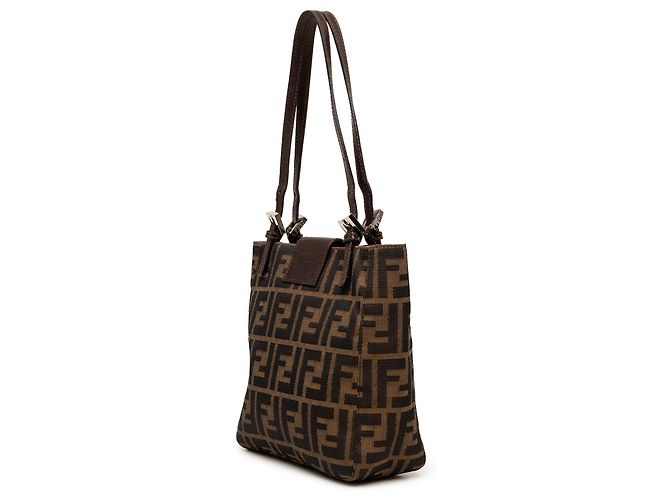 Borsa a tracolla Fendi Brown Zucca Canvas Marrone - vista 2