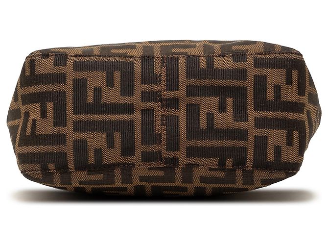 Borsa a tracolla Fendi Brown Zucca Canvas Marrone - vista 3
