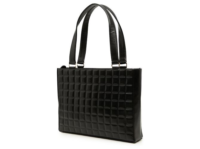 Chanel Black CC Chocolate Bar Lammleder Tote Schwarz - Ansicht 2