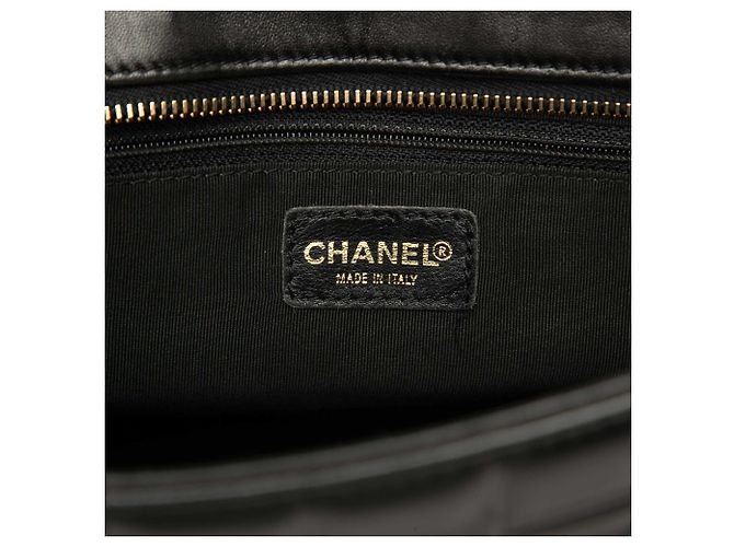 Chanel Black CC Chocolate Bar Lammleder Tote Schwarz - Ansicht 5