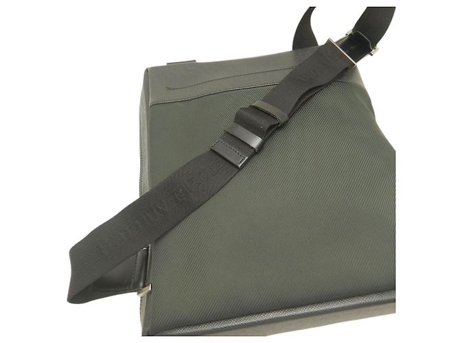 Louis Vuitton Gray Bicolor Taiga and Canvas Beluga Marrone Verde scuro - vista 13
