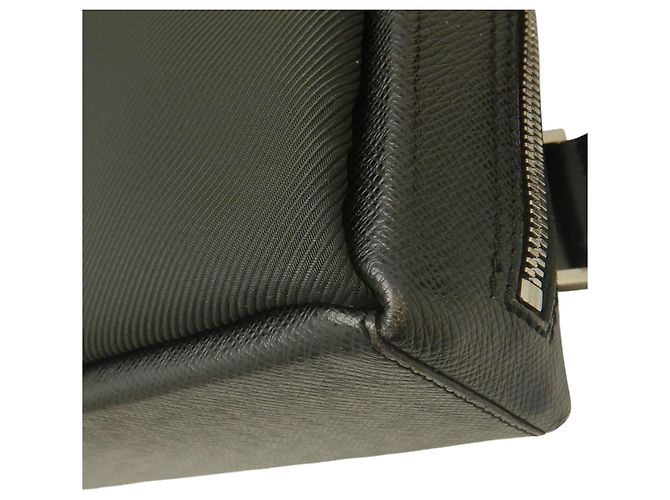 Louis Vuitton Gray Bicolor Taiga and Canvas Beluga Marrone Verde scuro - vista 20