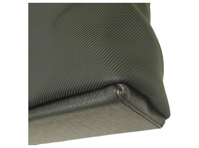 Louis Vuitton Gray Bicolor Taiga and Canvas Beluga Marrone Verde scuro - vista 21