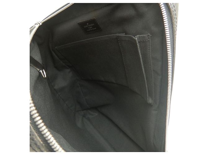 Louis Vuitton Gray Bicolor Taiga and Canvas Beluga Marrone Verde scuro - vista 4