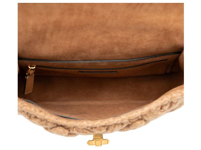 Bolso Satchel Roman Stud de punto beige tamaño Medium Valentino - vista 4