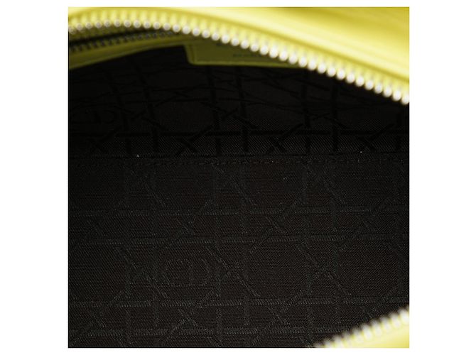 Dior Yellow Medium Lambskin Cannage Lady Dior Giallo - vista 4