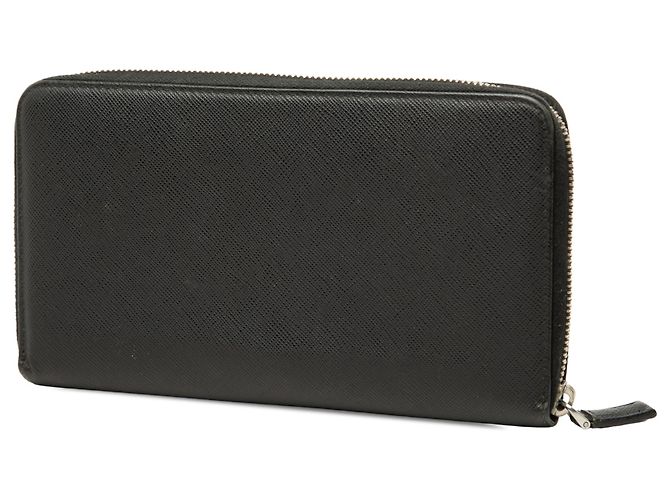 Carteira Longa Prada Black Saffiano com Zíper Preto - vista 2