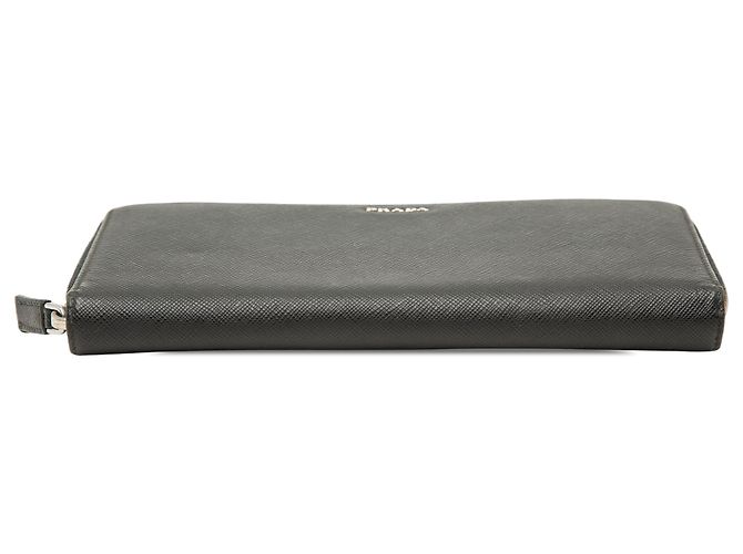 Carteira Longa Prada Black Saffiano com Zíper Preto - vista 3