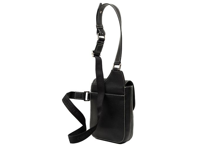 Dior Black Stussy Bee Applique Calfskin Saddle Crossbody Noir - vue 2