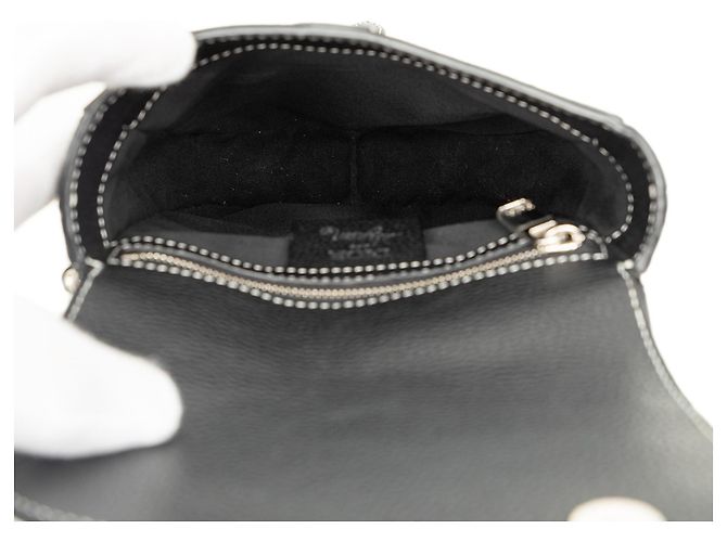 Dior Black Stussy Bee Applique Calfskin Saddle Crossbody Noir - vue 4