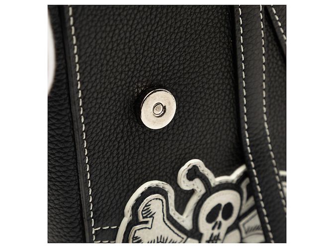 Dior Black Stussy Bee Applique Calfskin Saddle Crossbody Noir - vue 6