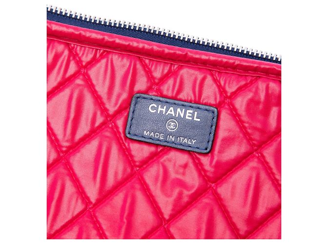Custodia per laptop Chanel Blue CC Quilted Nylon - vista 5
