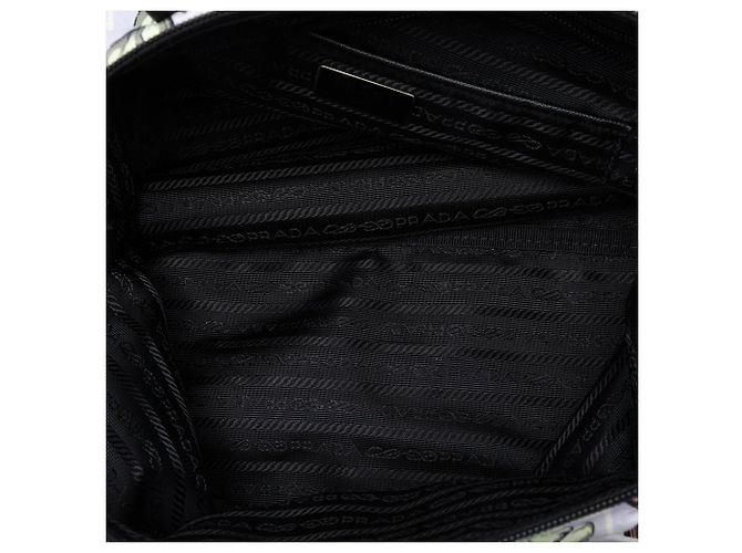 Borsa Satchel Prada in Tessuto Stampato Viola Porpora - vista 4