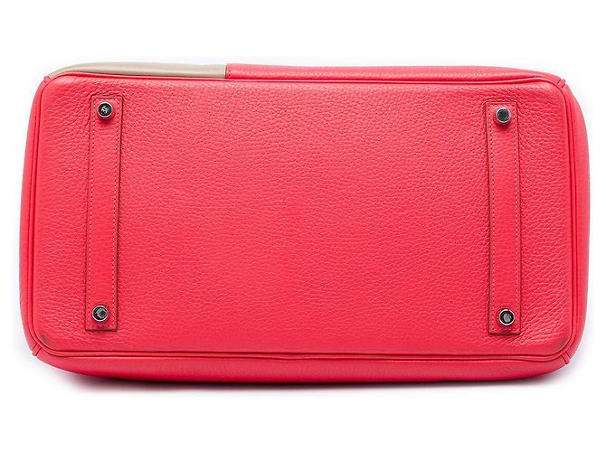 Hermès Pink Tricolor Clemence and Swift Birkin Cascade Retourne 35 Rosa - vista 3
