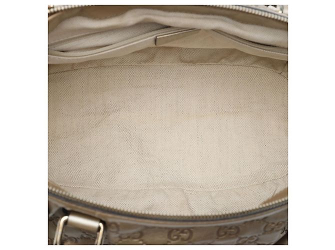 Borsa Satchel Gucci Gold Guccissima Sukey D'oro - vista 4