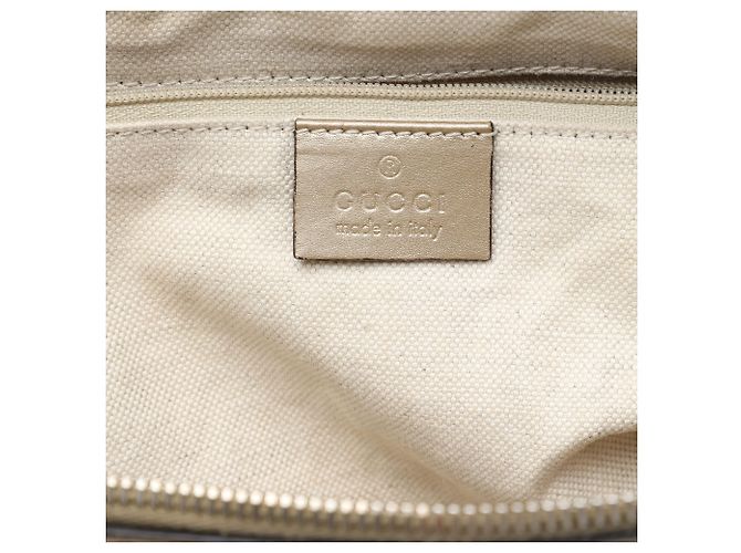 Borsa Satchel Gucci Gold Guccissima Sukey D'oro - vista 5
