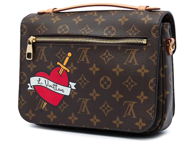 Louis Vuitton Brown Monogram Patches Pochette Metis Marrone - vista 2