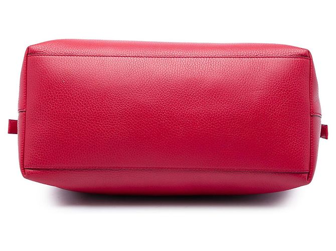 Borsa Dome Gucci Red Large Dollar Calfskin GG Charm Rosso - vista 3