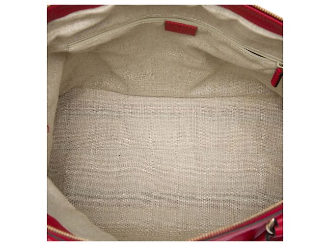 Borsa Dome Gucci Red Large Dollar Calfskin GG Charm Rosso - vista 4