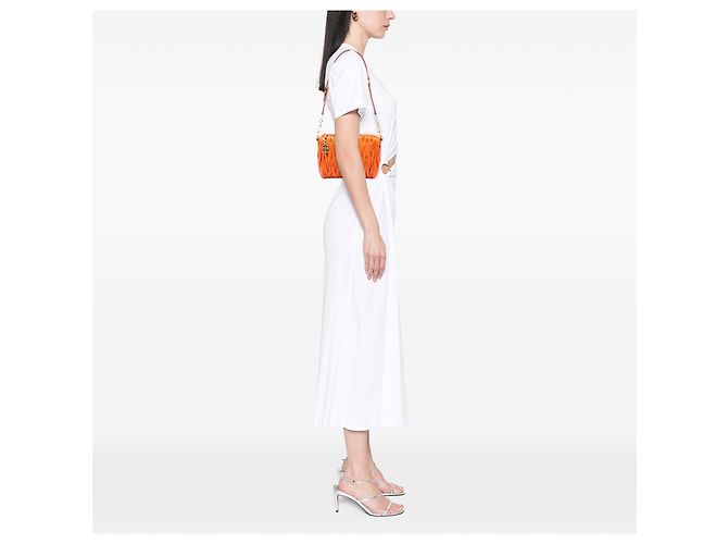 Borsa a spalla Miu Miu Orange Matelasse Nappa Lux Charm - vista 6