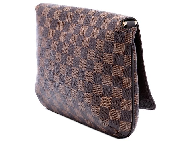 Louis Vuitton Brown Damier Ebene Musette Tango Long Strap Marrone - vista 2