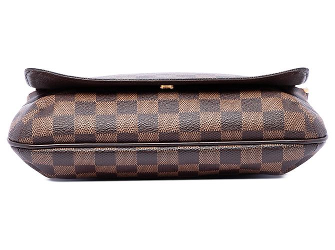 Louis Vuitton Brown Damier Ebene Musette Tango Long Strap Marrone - vista 3