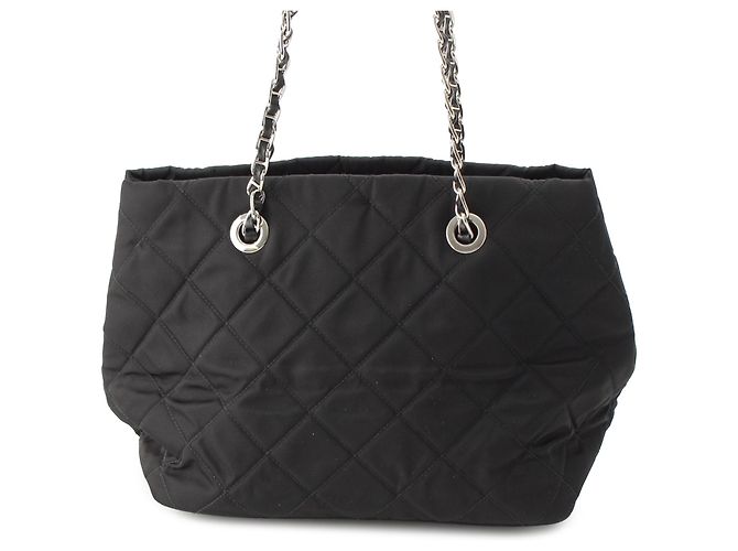 Prada Black Impuntu Tessuto Open Convertible Tote Schwarz - Ansicht 2