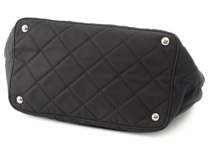 Prada Black Impuntu Tessuto Open Convertible Tote Schwarz - Ansicht 3