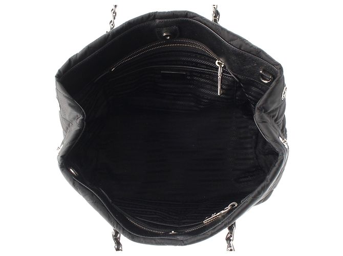 Prada Black Impuntu Tessuto Open Convertible Tote Schwarz - Ansicht 4
