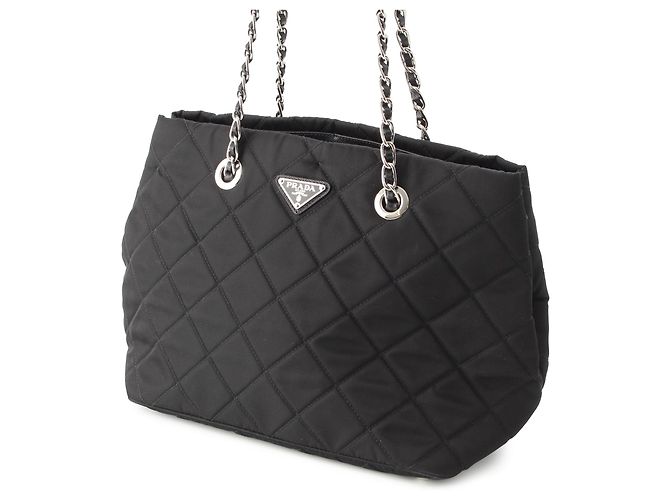 Prada Black Impuntu Tessuto Open Convertible Tote Schwarz - Ansicht 8