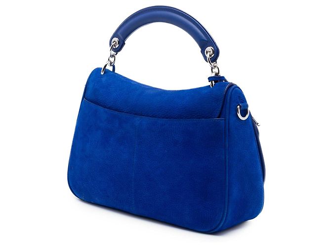 Dior Blue Suede Dune Flap Bag Dark blue - view 2