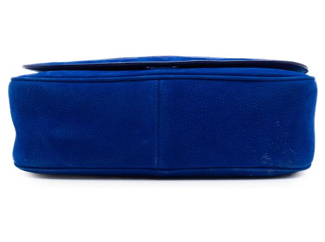 Dior Blue Suede Dune Flap Bag Dark blue - view 3