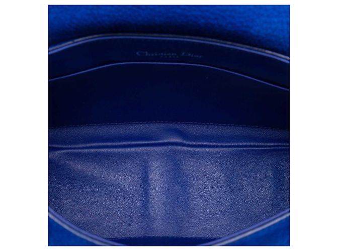 Dior Blue Suede Dune Flap Bag Dark blue - view 4