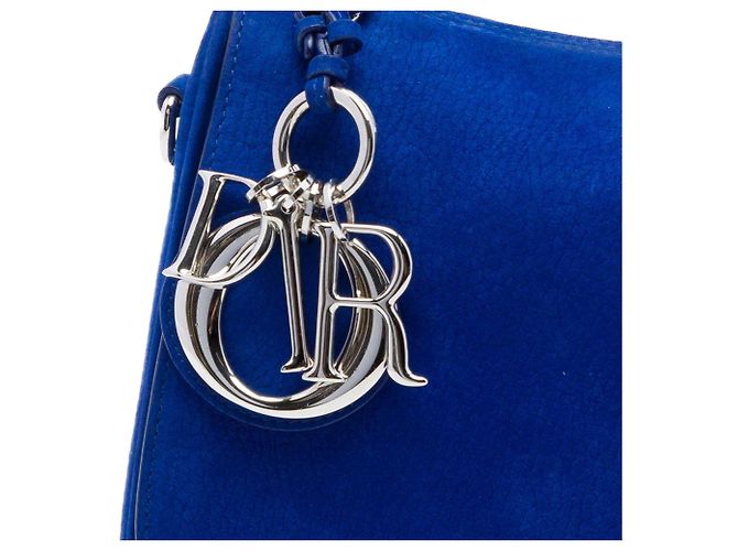 Dior Blue Suede Dune Flap Bag Dark blue - view 6