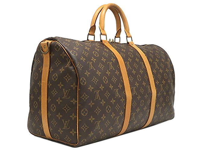 Louis Vuitton Brown Monogram Keepall Bandouliere 50 Marrone - vista 2
