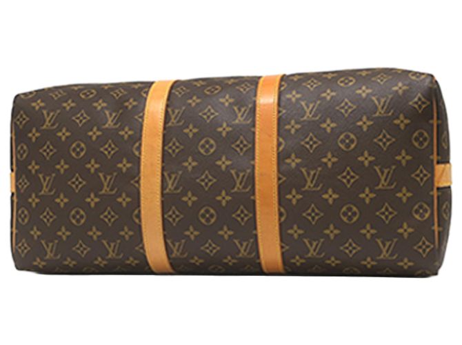 Louis Vuitton Brown Monogram Keepall Bandouliere 50 Marrone - vista 3