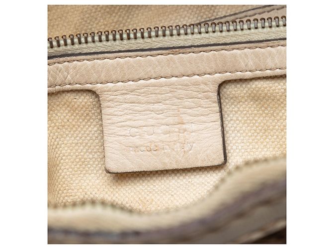 Borsa Satchel Running Gucci Beige Medium GG Canvas - vista 5