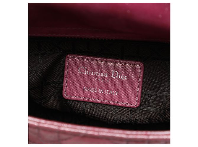 Dior Pink Mini Iridescent Lambskin Cannage Lady Dior Rosa - vista 5
