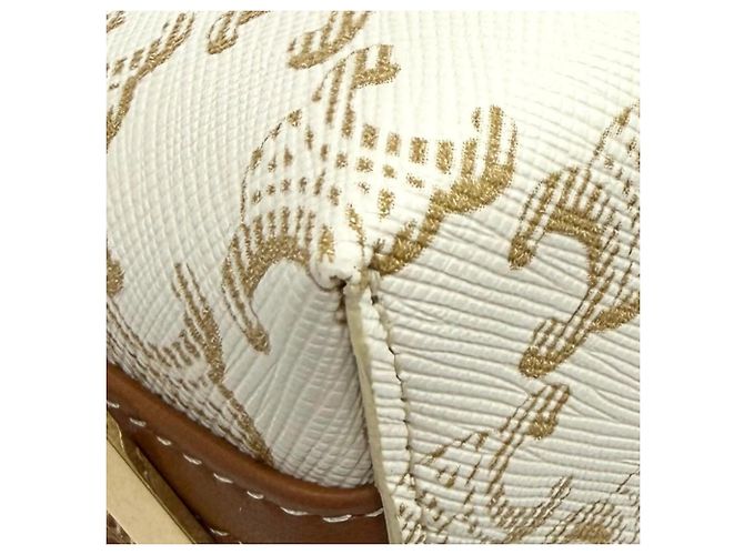 Céline Clutch com corrente Celine Triomphe em tela revestida branca Branco - vista 8