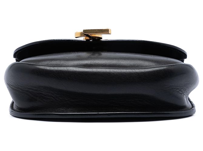 Saint Laurent Borsa a Tracolla Kaia Small in Pelle Nera con Monogramma Nero - vista 3