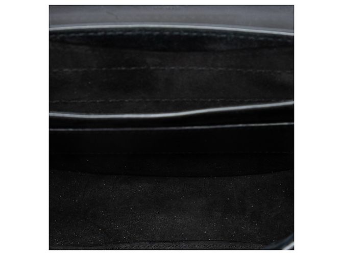 Saint Laurent Borsa a Tracolla Kaia Small in Pelle Nera con Monogramma Nero - vista 4