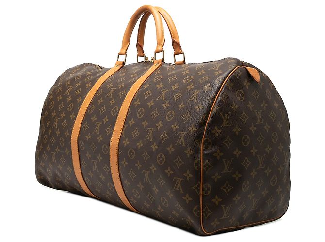 Louis Vuitton Brown Monogram Keepall 55 Marrone - vista 2