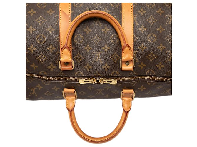 Louis Vuitton Brown Monogram Keepall 55 Marrone - vista 7
