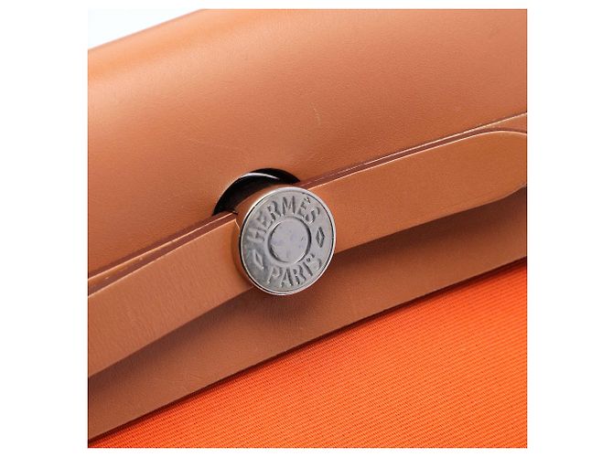 Hermès Orange Toile Herbag Zip 31 Laranja - vista 5